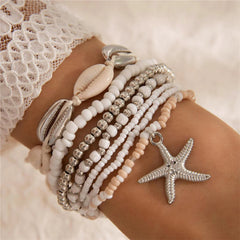 7Pcs Bohemian Shell Bracelet Set For Women